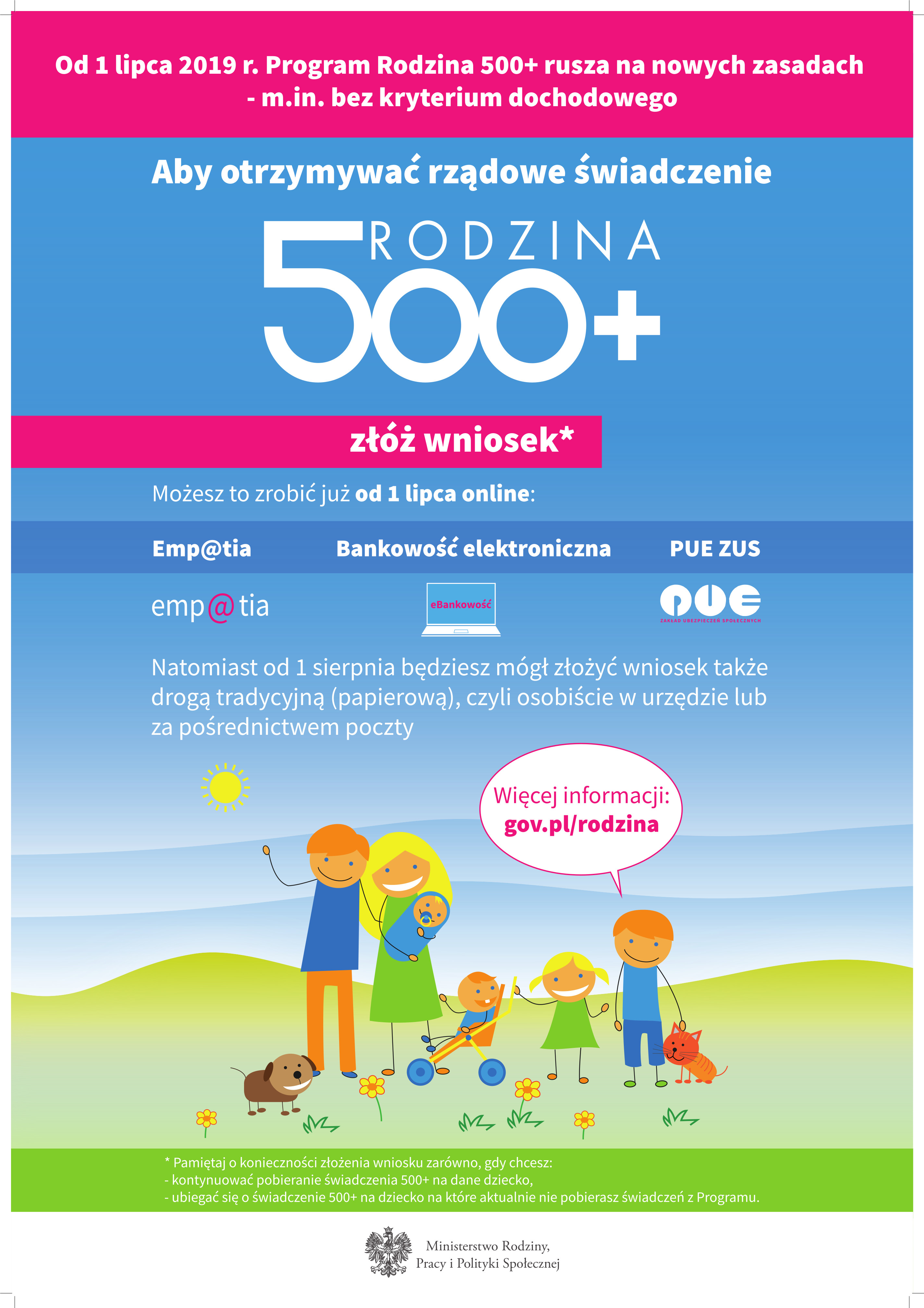 Plakat Rodzina 500+